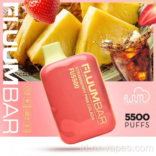 Fluum Bar 5500 Puffs Vape Panas sekali pakai